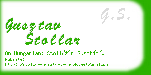 gusztav stollar business card